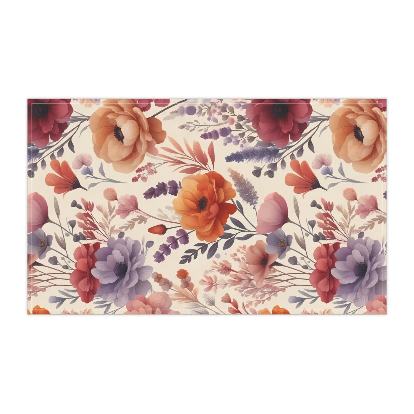 DipaliZ Vibrant Tea Towels Floral Print Cotton 18x30
