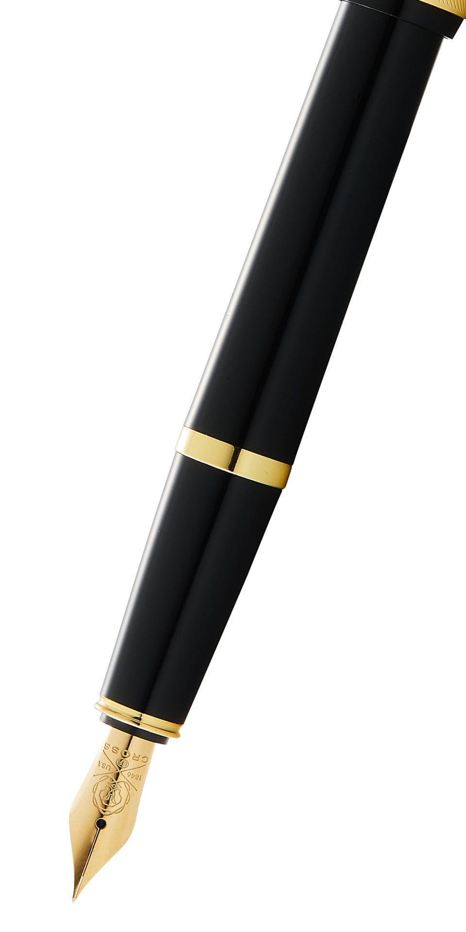 Bailey Light™ Polished Black Resin and Gold Tone Extra-Fine Nib Fountain Pen