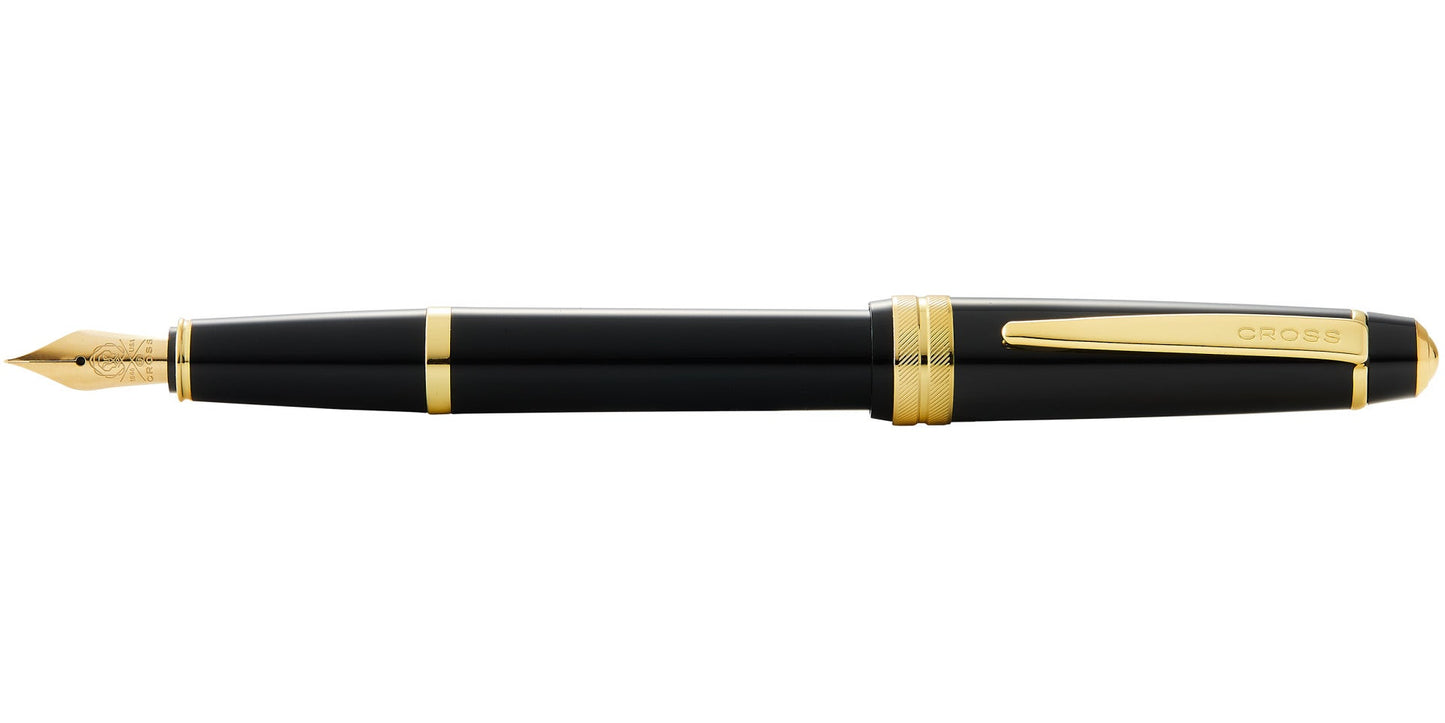 Bailey Light™ Polished Black Resin and Gold Tone Extra-Fine Nib Fountain Pen