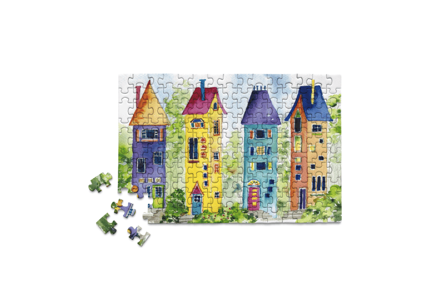 Gnome Homes Mini Jigsaw Puzzle | MicroPuzzles