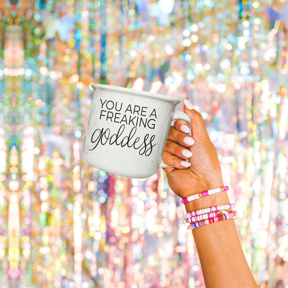 Goddess Ceramic Coffee Mug 14.5oz You Are a Freaking Goddess Inspirational Gift Best