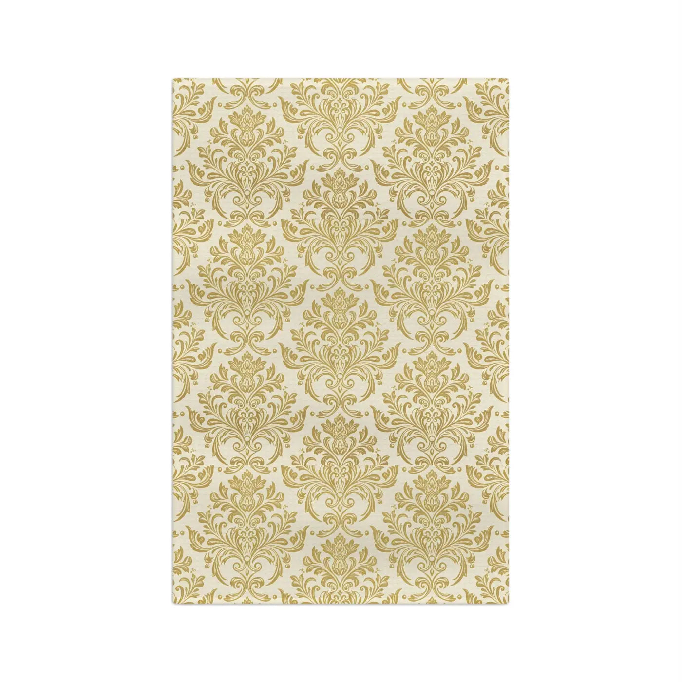 DipaliZ Microfiber Tea Towel Gold Damask Vintage Glow