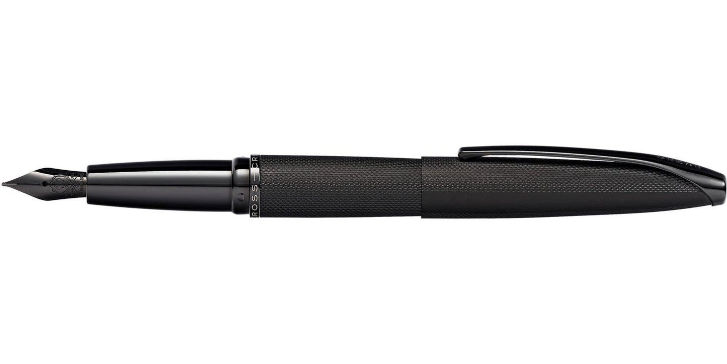 ATX® Brushed Black Stainless Steel Fine Nib Fountain Pen