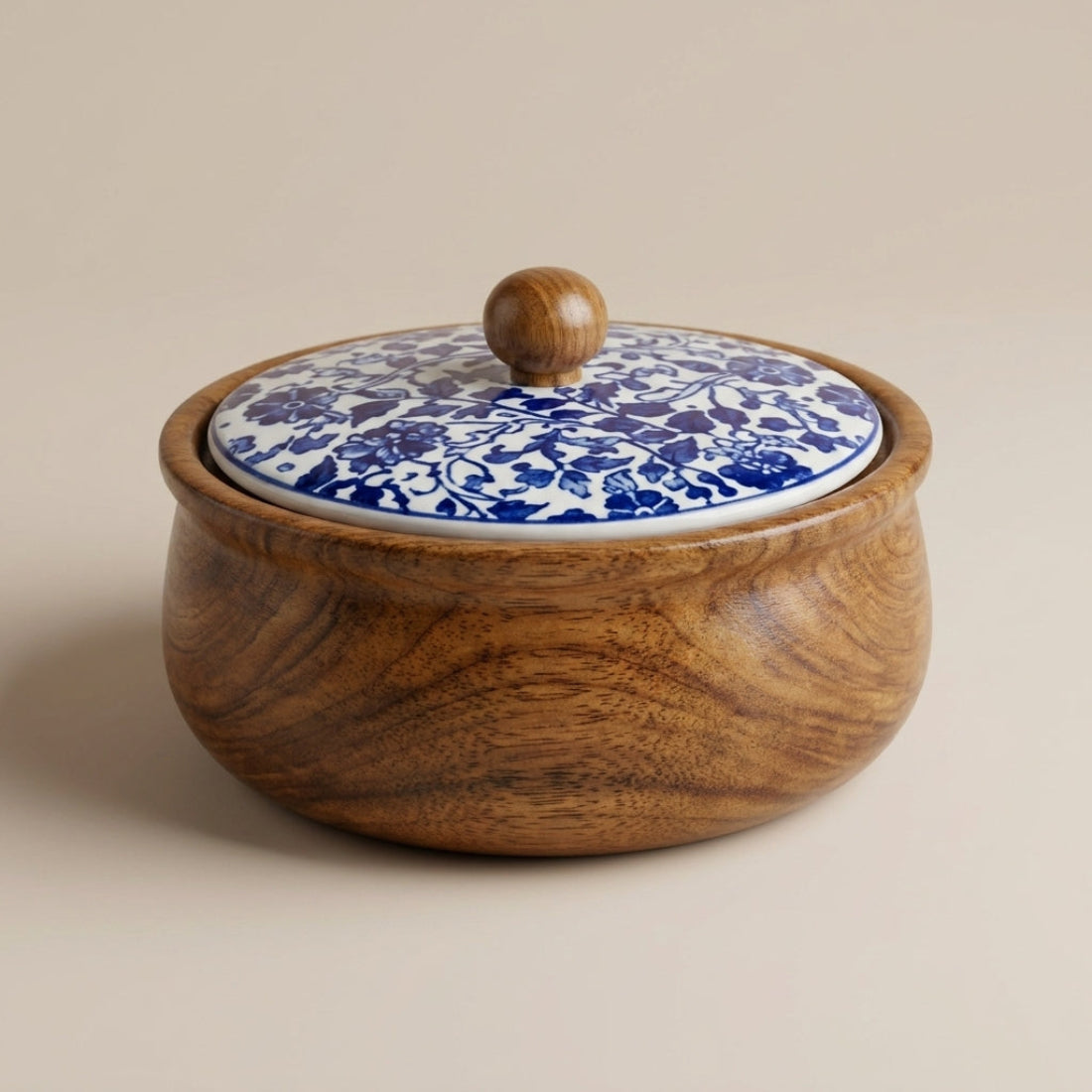 House of Avana Small Mango Wood Chapati Box