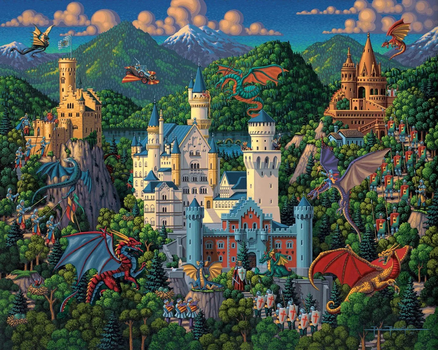 Imaginary Dragons 300 Piece Jigsaw Puzzle by Dowdle