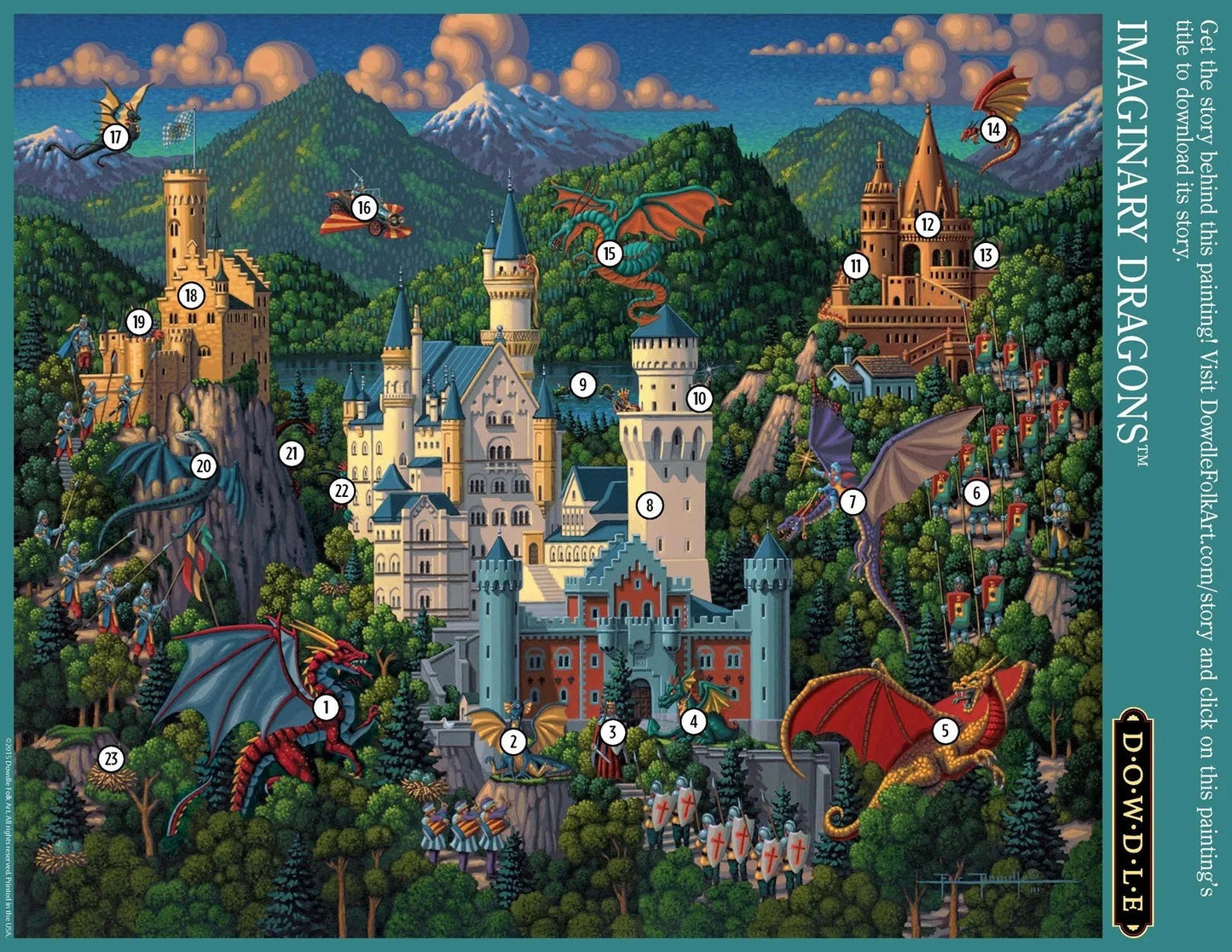 Imaginary Dragons 300 Piece Jigsaw Puzzle by Dowdle