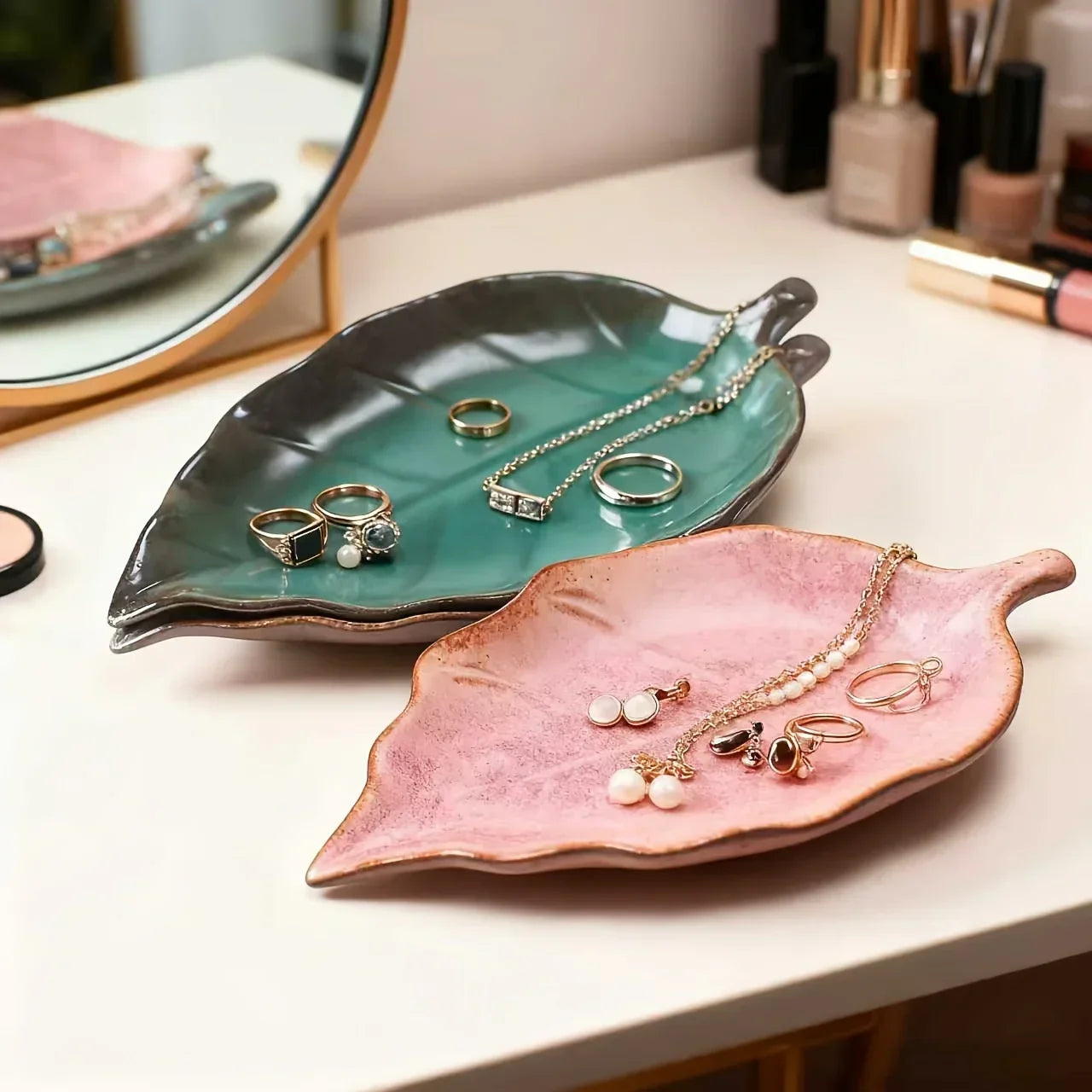 Jewelry Tray - Maple Leaf Ceramic Small