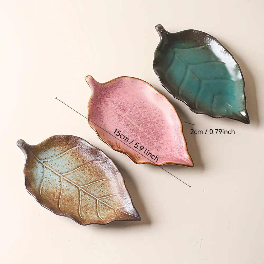 Jewelry Tray - Maple Leaf Ceramic Small