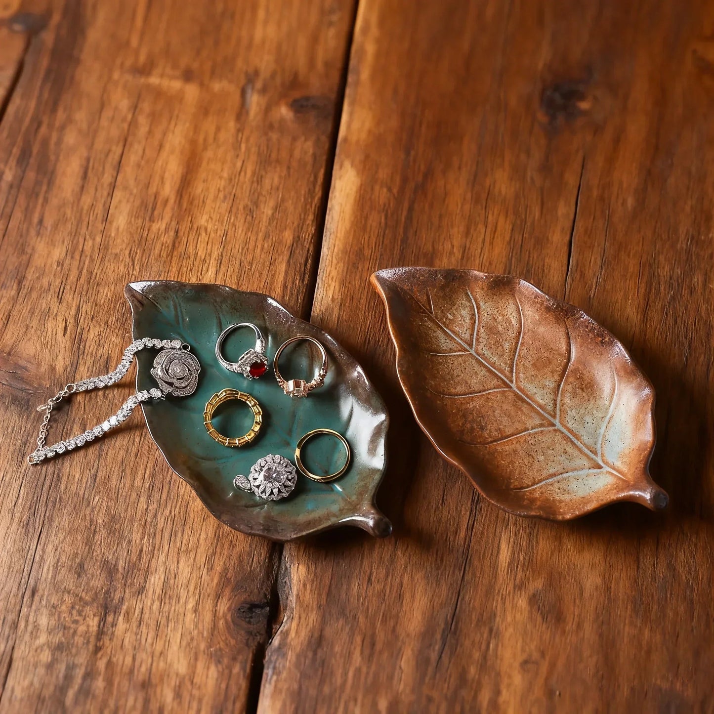 Jewelry Tray - Maple Leaf Ceramic Small