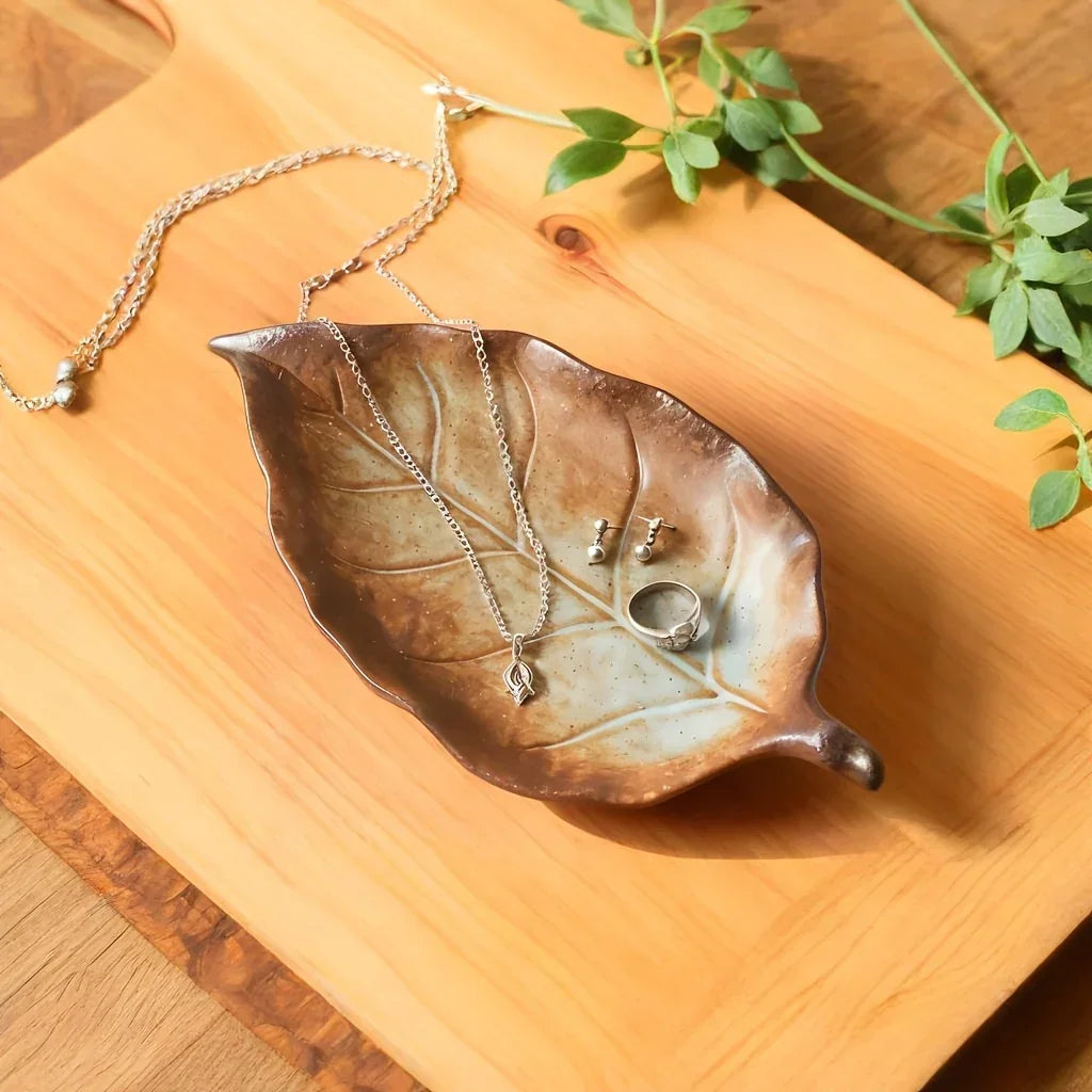 Jewelry Tray - Maple Leaf Ceramic Small