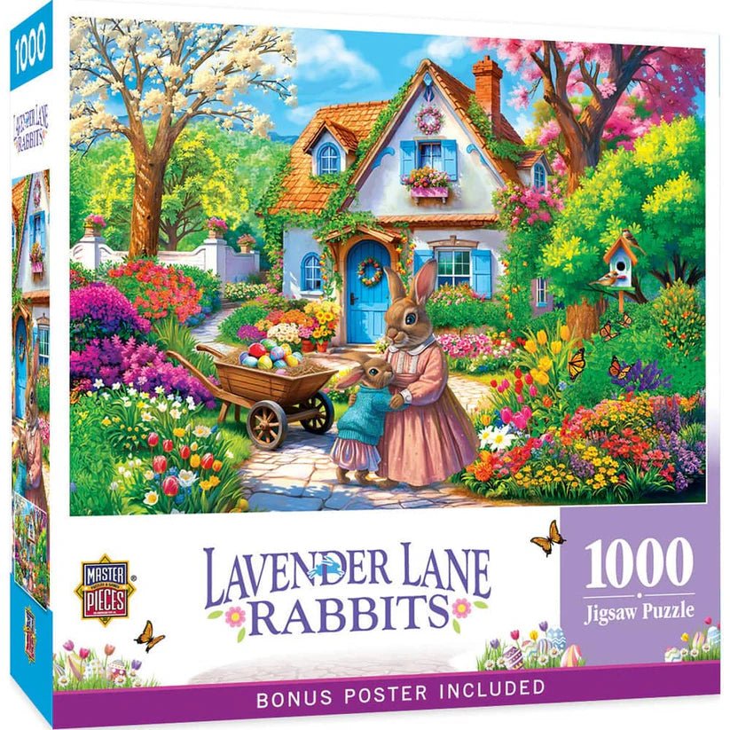 Lavender Lane Rabbits 1000 Piece Jigsaw Puzzle | Masterpieces