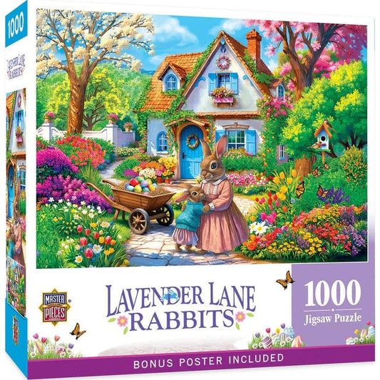 Lavender Lane Rabbits 1000 Piece Jigsaw Puzzle | Masterpieces