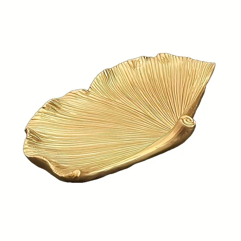 Leaf Resin Tray Compatible for Keys & Accessories - Elegant Nordic Style / Tabletop with Texture, Decorative Tray Suitable for Home, Entryway,, Christmas, Easter, Thanksgiving Decor