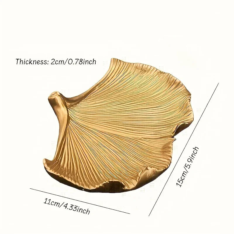 Leaf Resin Tray Compatible for Keys & Accessories - Elegant Nordic Style / Tabletop with Texture, Decorative Tray Suitable for Home, Entryway,, Christmas, Easter, Thanksgiving Decor