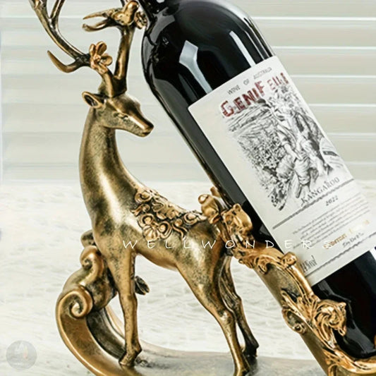 Metal Deer Wine Rack with Lightweight Design