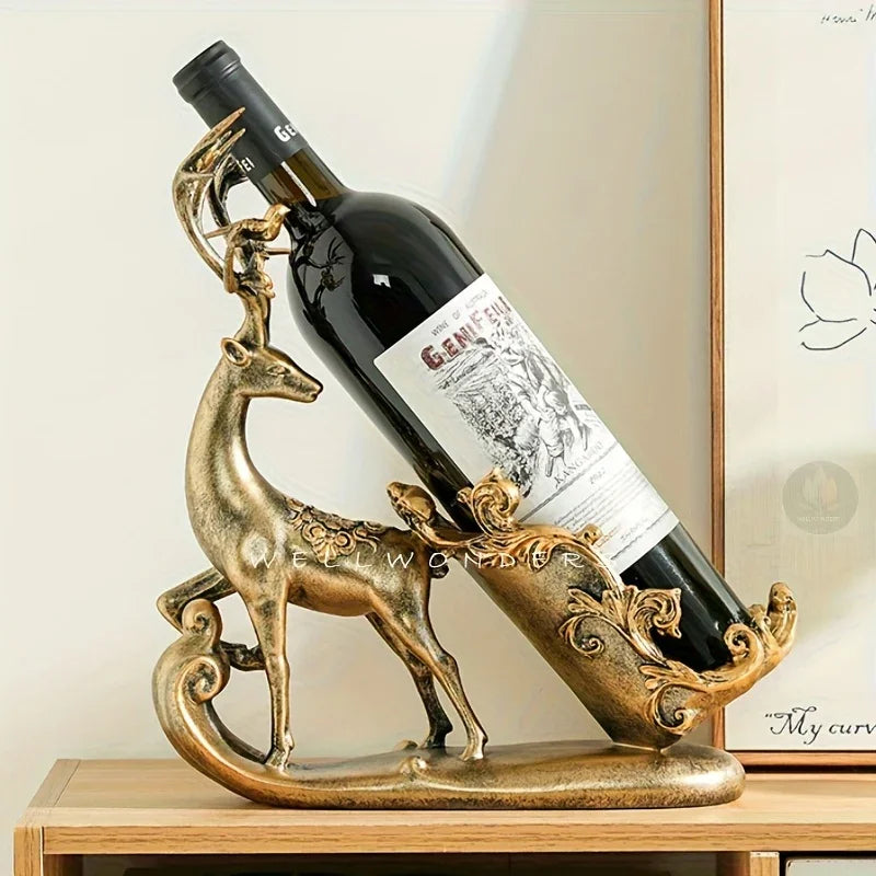 Metal Deer Wine Rack with Lightweight Design