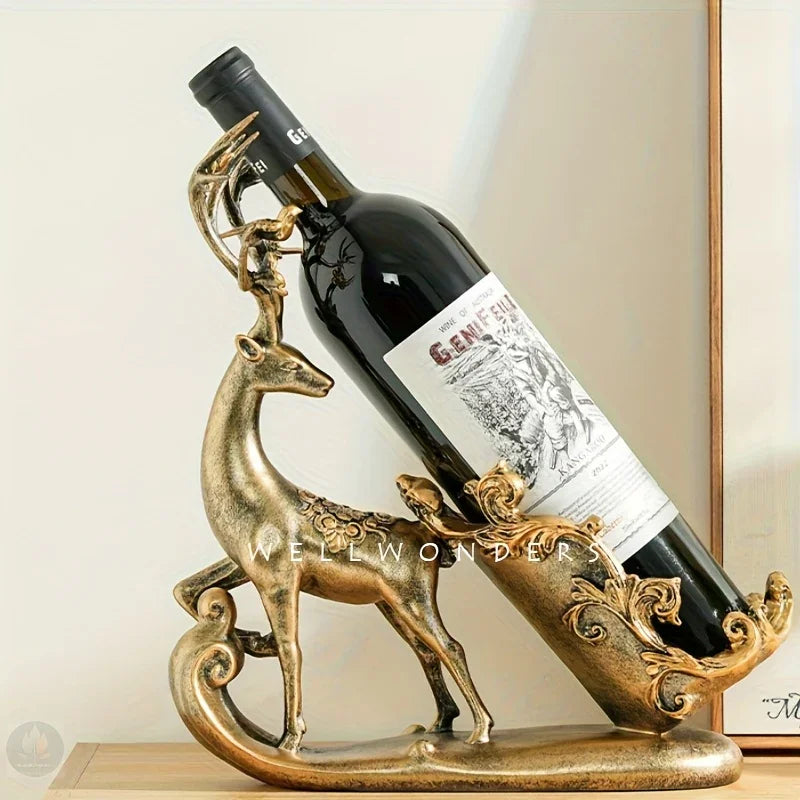 Metal Deer Wine Rack with Lightweight Design