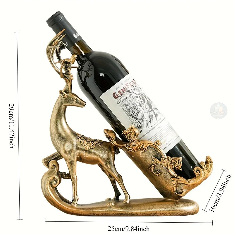 Metal Deer Wine Rack with Lightweight Design