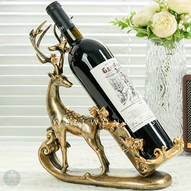 Metal Deer Wine Rack with Lightweight Design