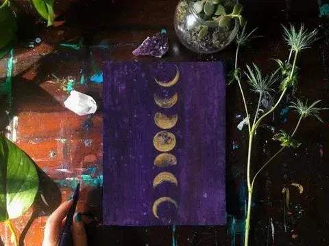 Moon Phases Journal – Hand-Bound with Original Illustration