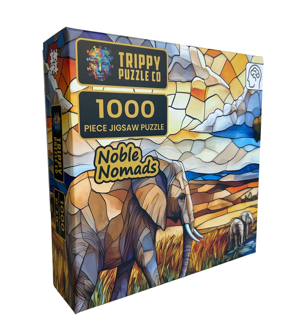 Noble Nomads Stained Glass 1000 Piece Jigsaw Puzzle | Trippy Puzzle Co