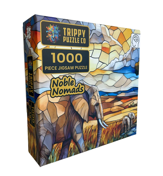 Noble Nomads Stained Glass 1000 Piece Jigsaw Puzzle | Trippy Puzzle Co