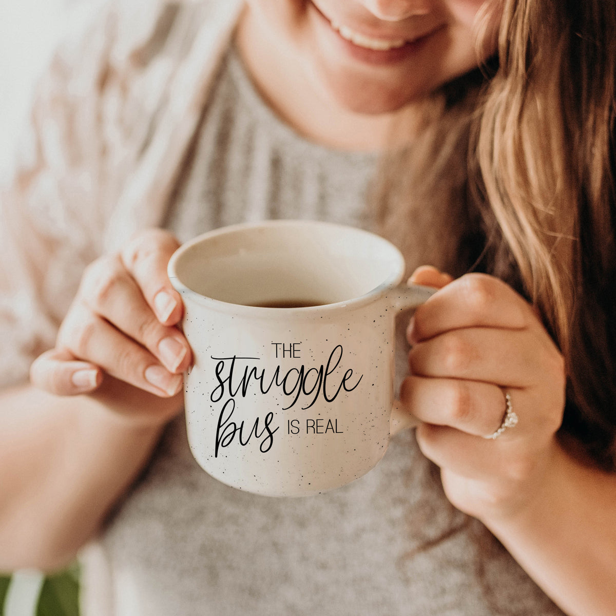 The Struggle 14.5oz Ceramic Mug Funny Inspirational Coffee Cup For Tough Days Gift