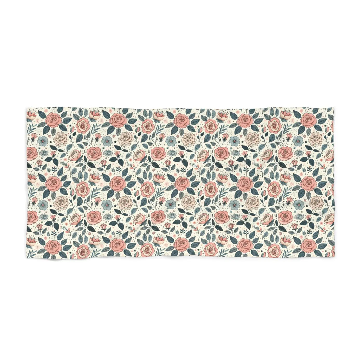 DipaliZ Rose Flowers Beach Towel Cotton Loop Backing