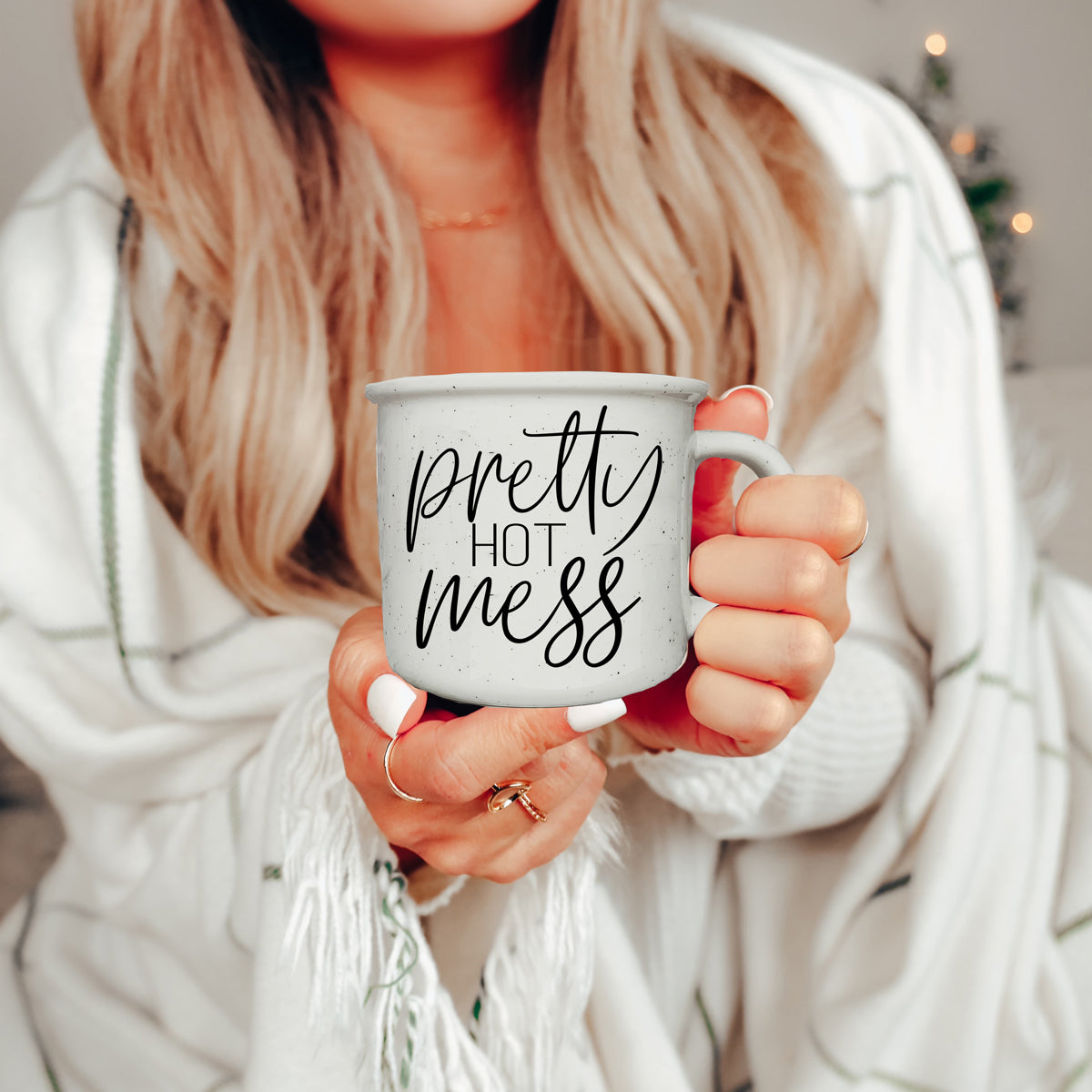 Pretty Hot Mess 14.5oz Ceramic Coffee Mug Funny Hot Mess Quote Cup For Home Office And Travel