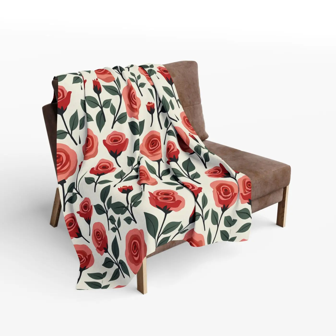 DipaliZ Red Roses Arctic Fleece Blanket Soft Warmth Size 108x90
