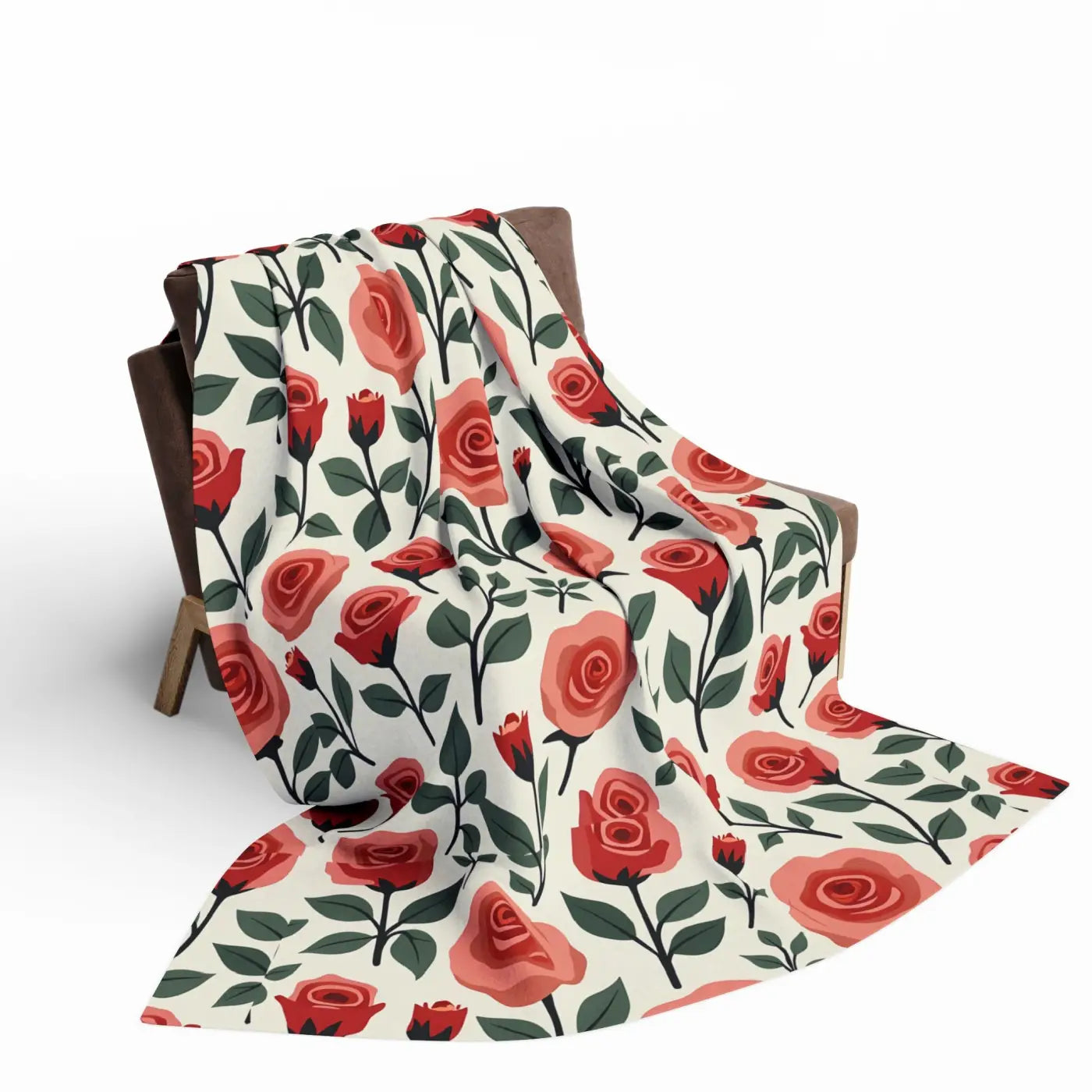 DipaliZ Red Roses Arctic Fleece Blanket Soft Warmth Size 108x90