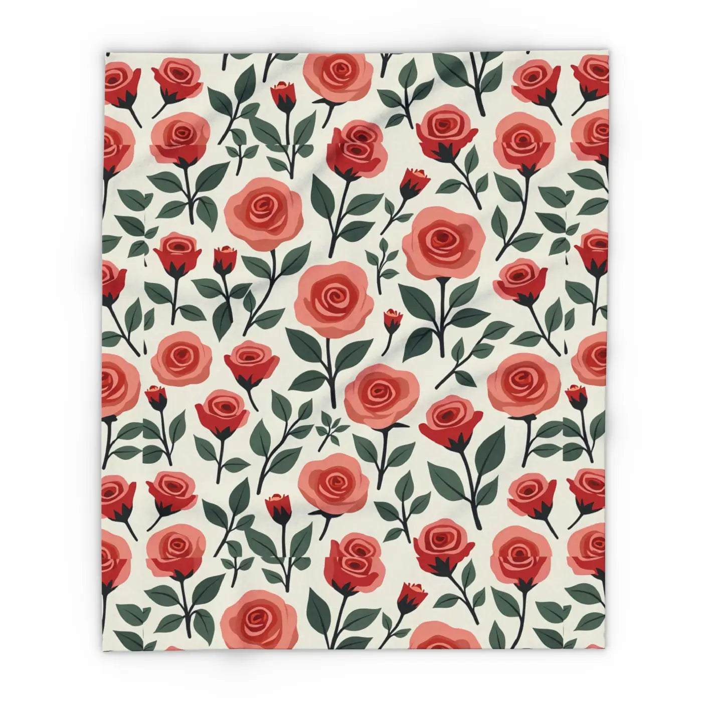DipaliZ Red Roses Arctic Fleece Blanket Soft Warmth Size 108x90