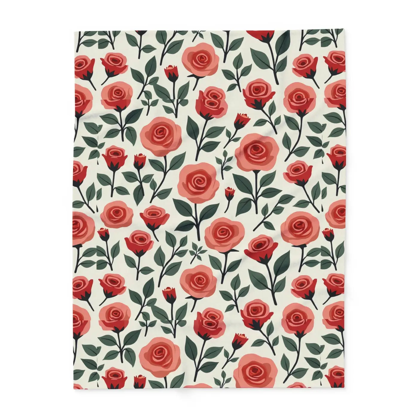 DipaliZ Red Roses Arctic Fleece Blanket Soft Warmth Size 108x90