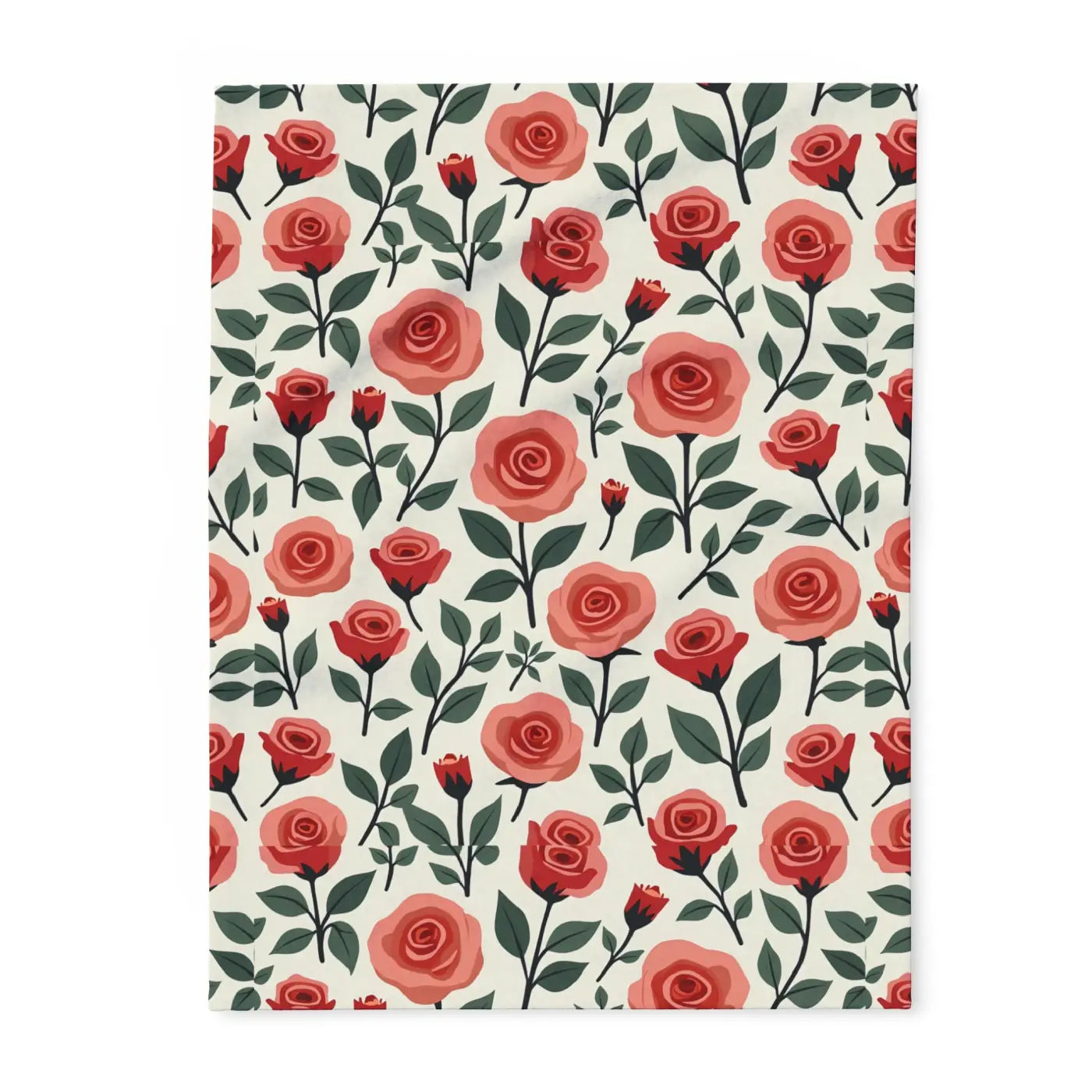 DipaliZ Red Roses Arctic Fleece Blanket Soft Warmth Size 108x90