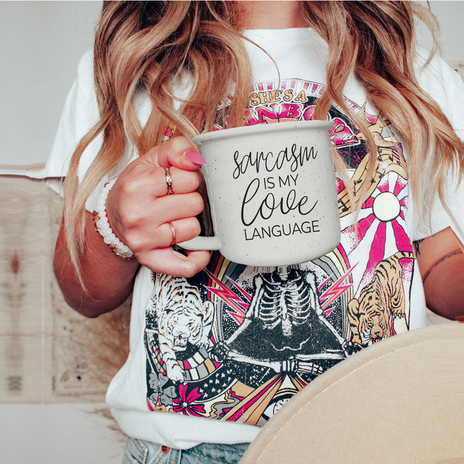 Sarcasm Is My Love Language Ceramic Coffee Mug 14.5oz Funny Sarcastic Gift