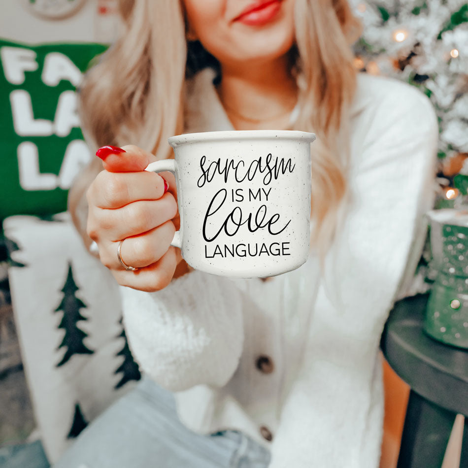 Sarcasm Is My Love Language Ceramic Coffee Mug 14.5oz Funny Sarcastic Gift