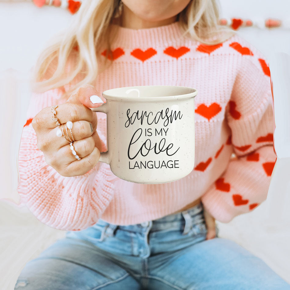 Sarcasm Is My Love Language Ceramic Coffee Mug 14.5oz Funny Sarcastic Gift