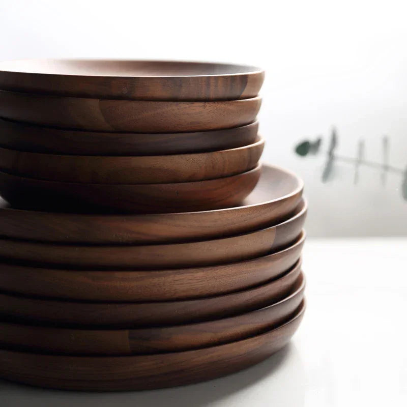 Serving Plate - Wooden Black Walnut 15cm