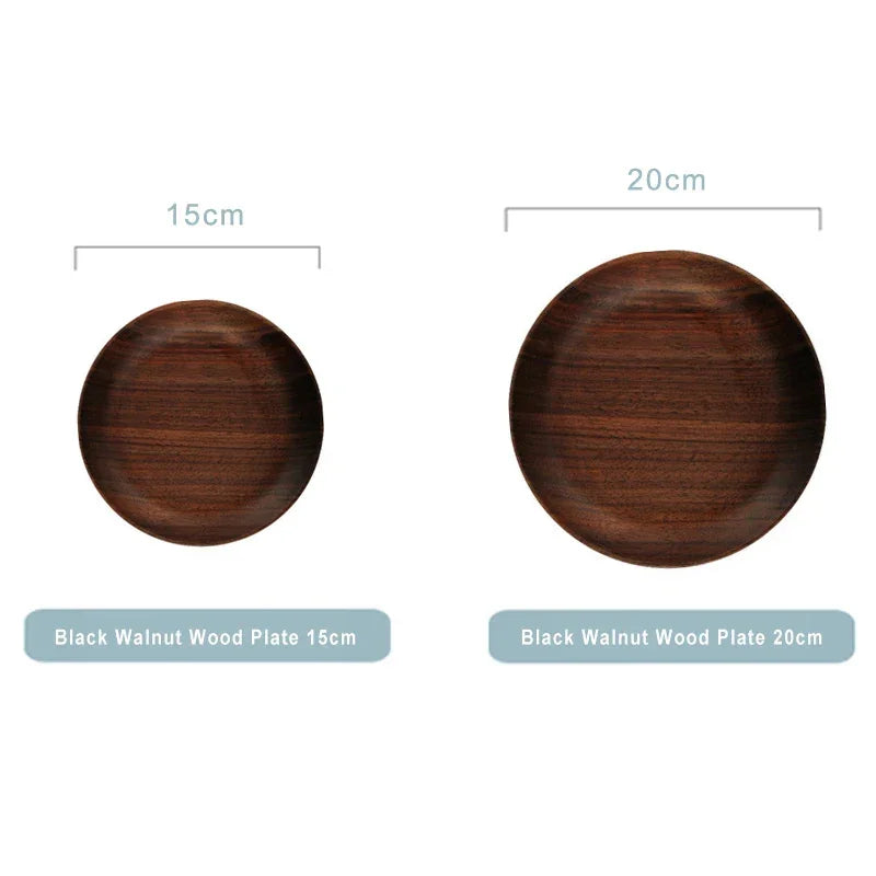 Serving Plate - Wooden Black Walnut 15cm