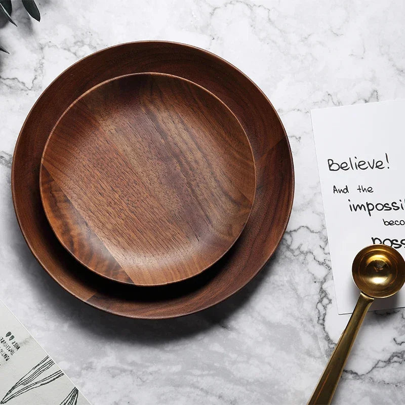 Serving Plate - Wooden Black Walnut 15cm