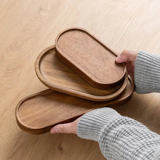 Serving Tray - Natural Wooden Oval