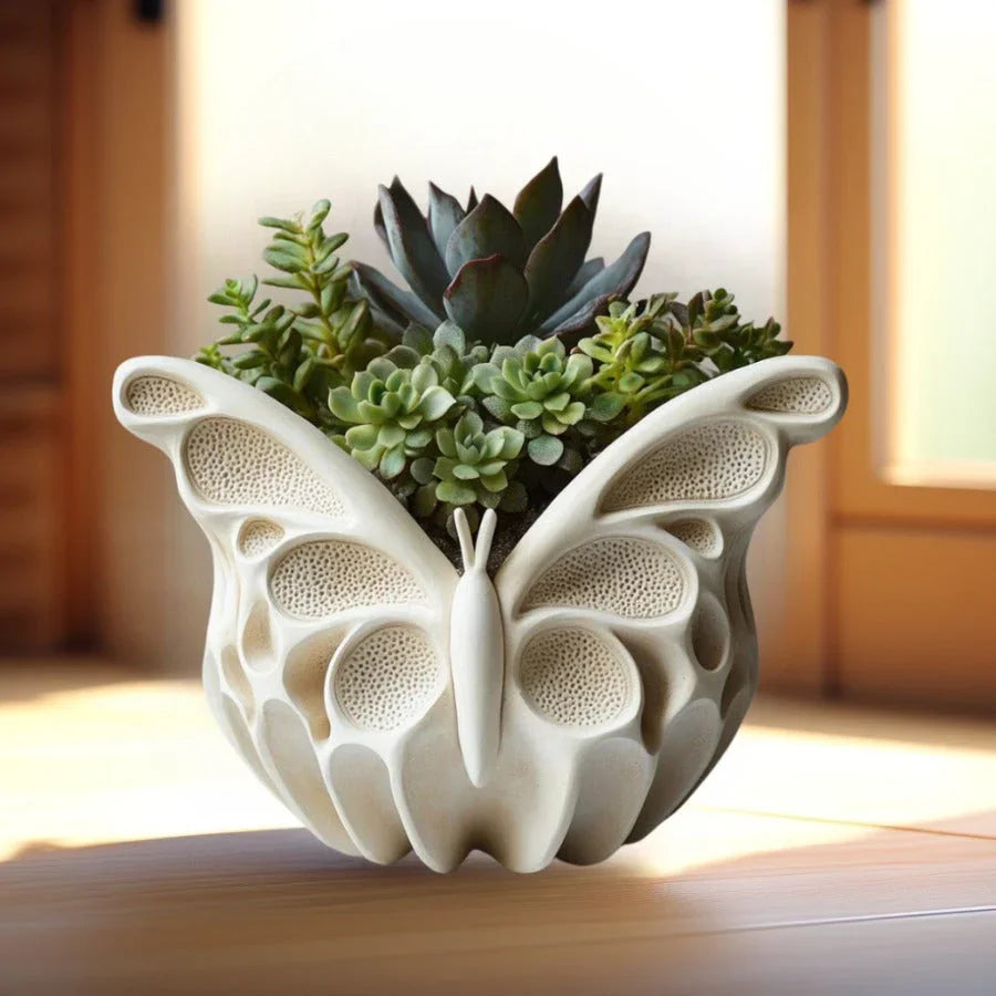 SilkyCast Butterfly Candle Making Mold - Reusable Silicone Mold for DIY Epoxy Resin, Plaster & Clay Crafts, Multi-Purpose for Succulent Planters, Pen Holders & Candle Diffusers - Easy Release Floral Wing Design, Butterfly Dec