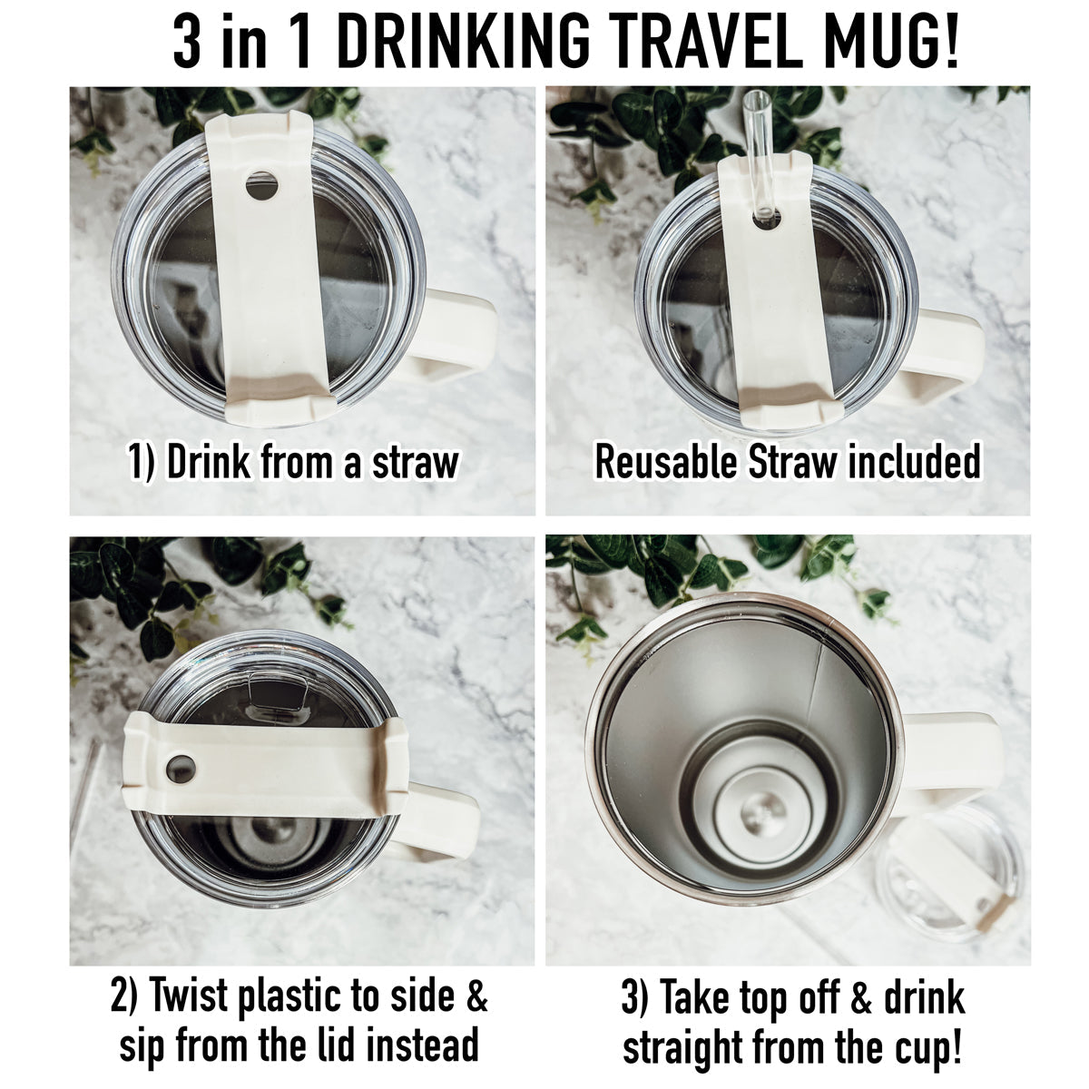 Over Stimulated 40oz Insulated Travel Mug With Handle Lid Straw Moms Tumbler