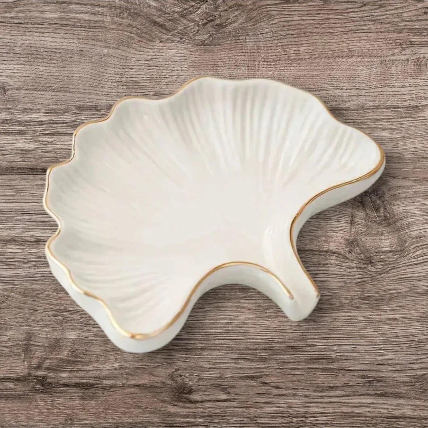Soap Dish - Ceramic Golden Leaf