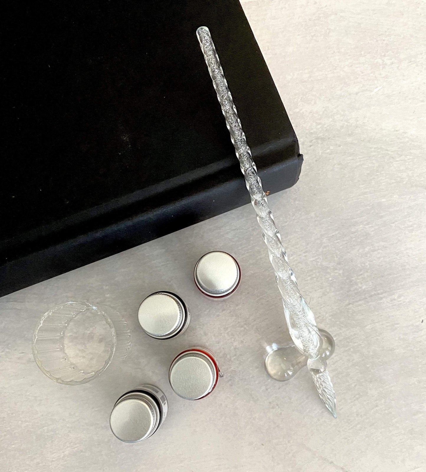 Hand-Blown Glass Dip Pen Set - Elegant Calligraphy & Writing