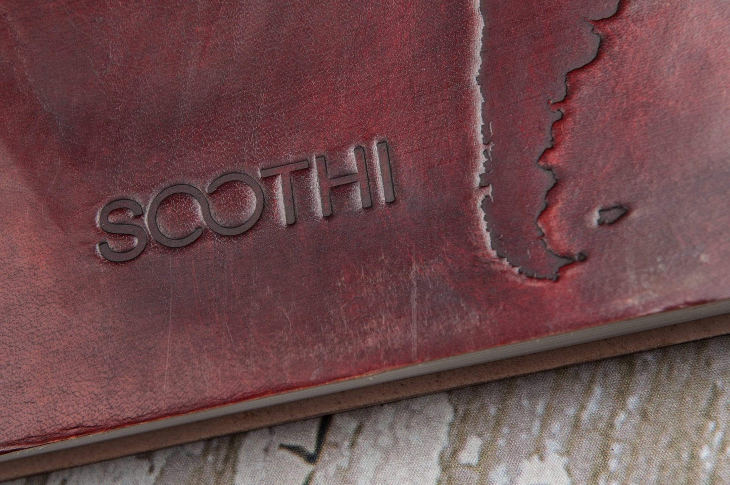 Extra Large World Map Leather Journal | 11x14 Embossed Statement Journal
