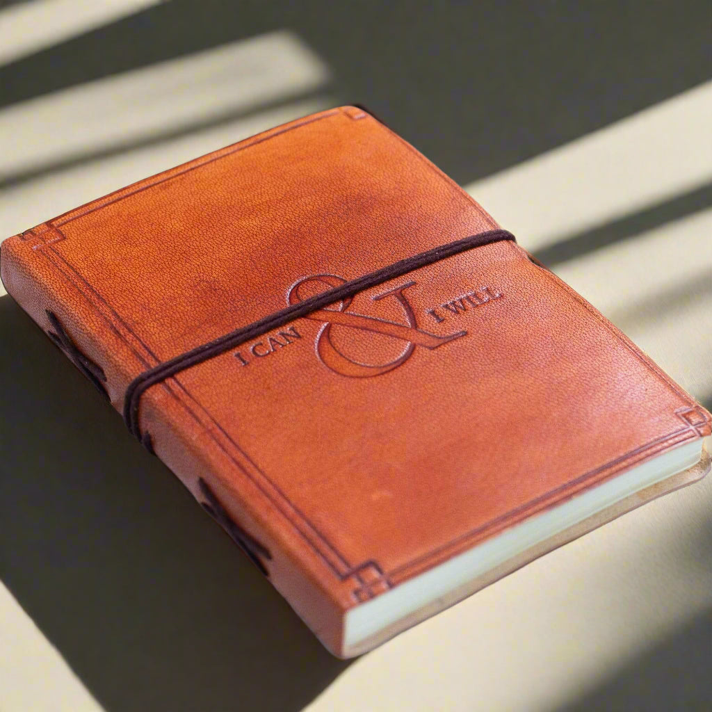 I Can And I Will Quote Leather Journal
