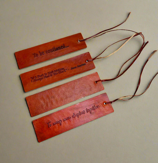 Quote Leather Bookmarks