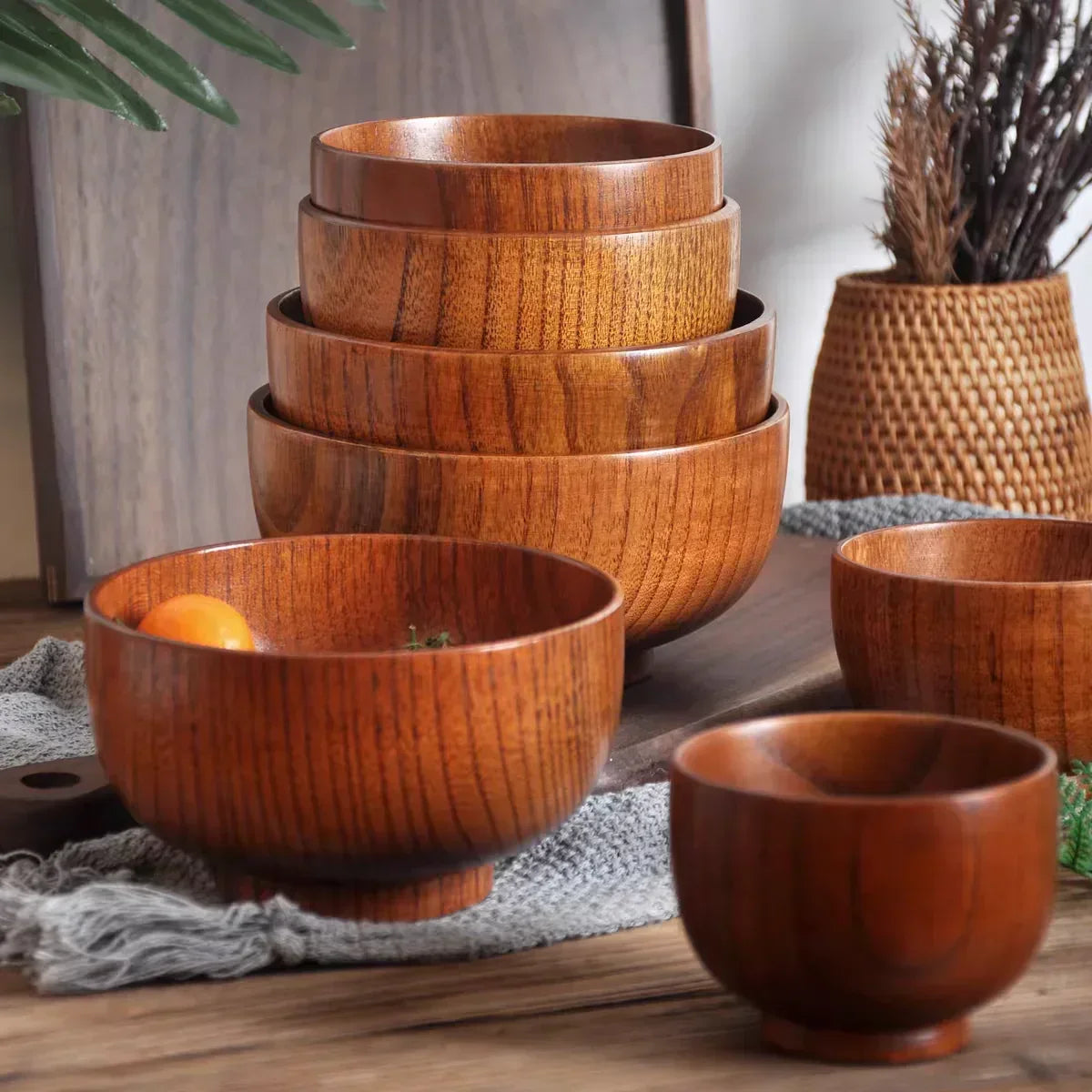 Soup Bowls - Retro Wooden Small