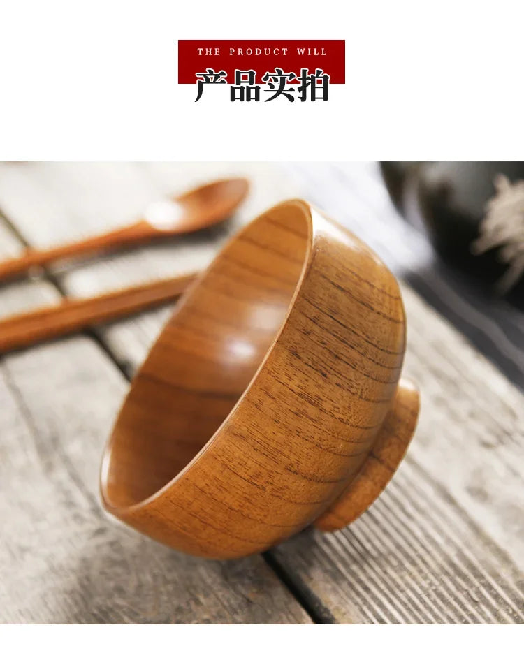 Soup Bowls - Retro Wooden Small